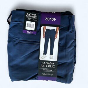 Banana Republic Mens Flat Front Slim Fit Chino Pant Blue Size 40x32